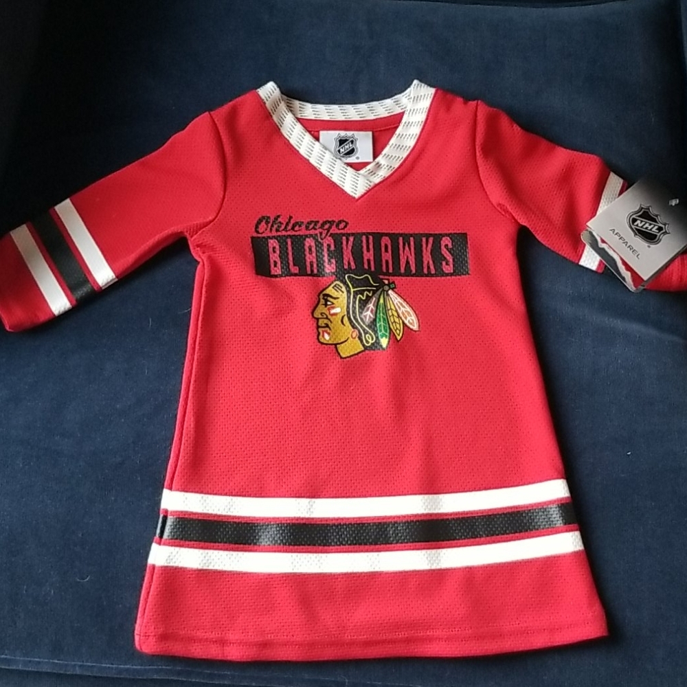 NHL kids Chicago Blackhawks tunic dress 12 month
